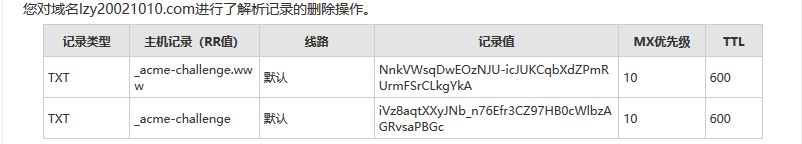 acme.sh删除DNS记录